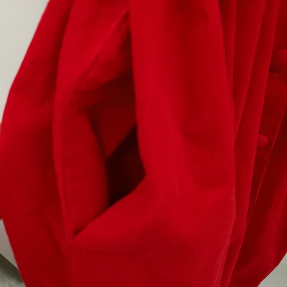 VTG 90s Bonnie & Norma 100% Cotton Corduroy Sz Medium Petite Red - Picture 7 of 12